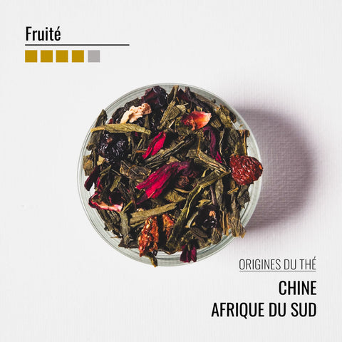 Thé vert fraise framboise bio | Gauclin